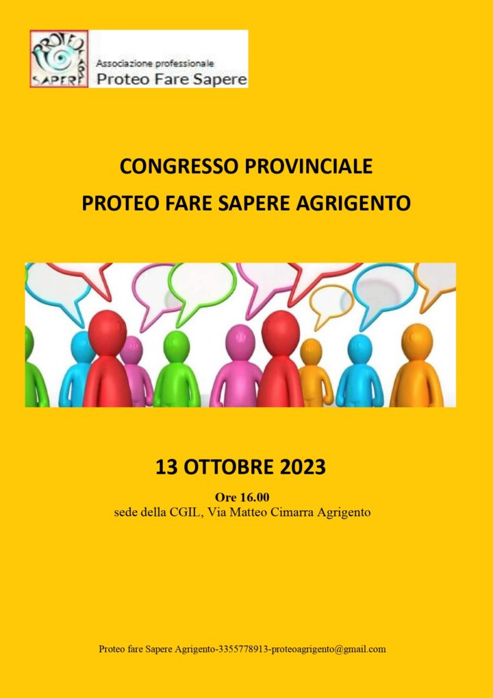 Congresso Provinciale Proteo Fare Sapere Agrigento